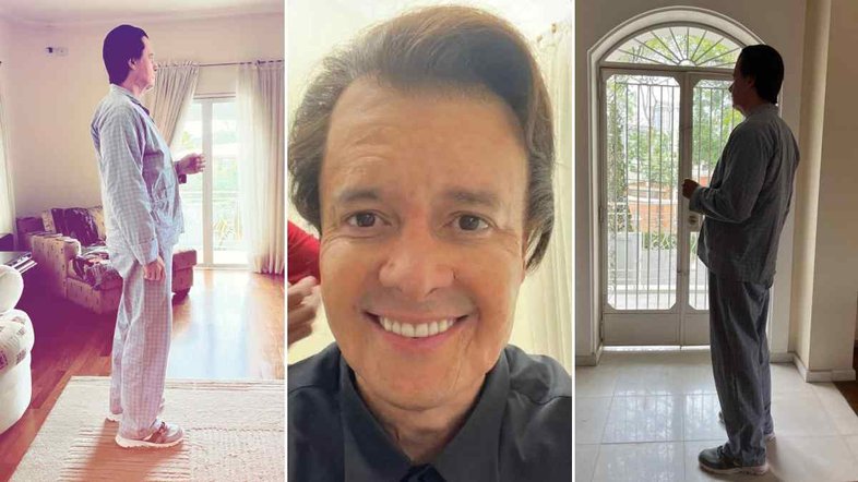 Rodrigo Faro mostra caracterização para viver Silvio Santos no cinema: 'Ma oeee'