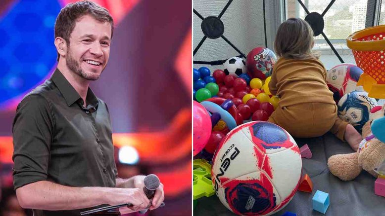 Tiago Leifert posta foto rara da filha, Lua, que está em tratamento contra um câncer