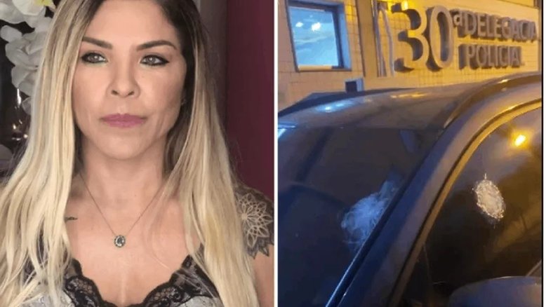 Imagem do carro da vereadora após o assalto