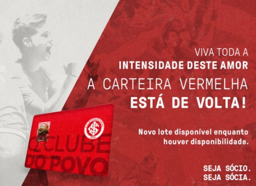 Inter terá promoção para sócios(as) no jogo contra o Santos