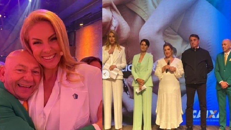 Ana Hickmann participa de evento da Caixa ao lado de Bolsonaro e Luciano Hang