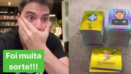 Felipe Neto completa álbum da Copa em apenas uma noite ao custo de R$ 1.080: 