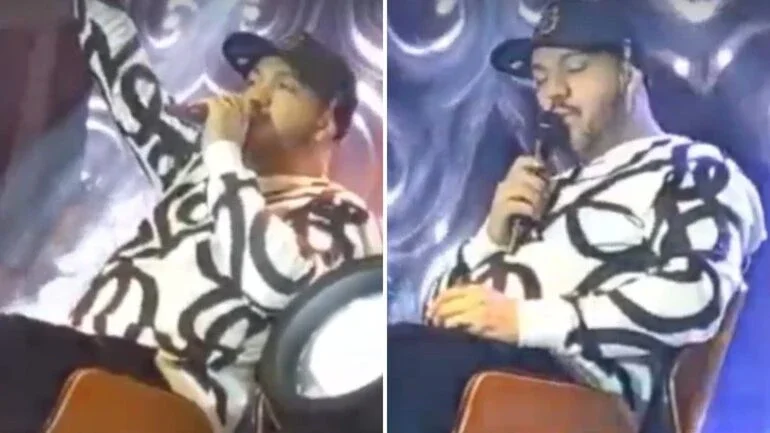 Belo é questionado por fazer show sentado e Gracyanne defende marido