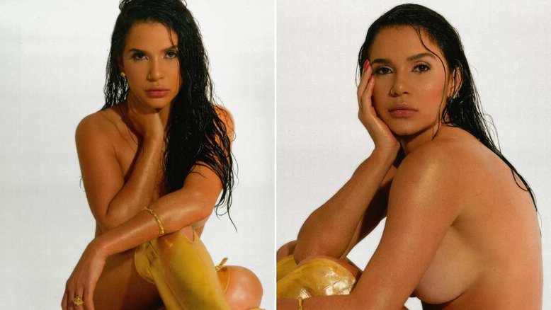 Gizelly Bicalho sensualiza em ensaio praticamente nu: 'Só preciso de botas'
