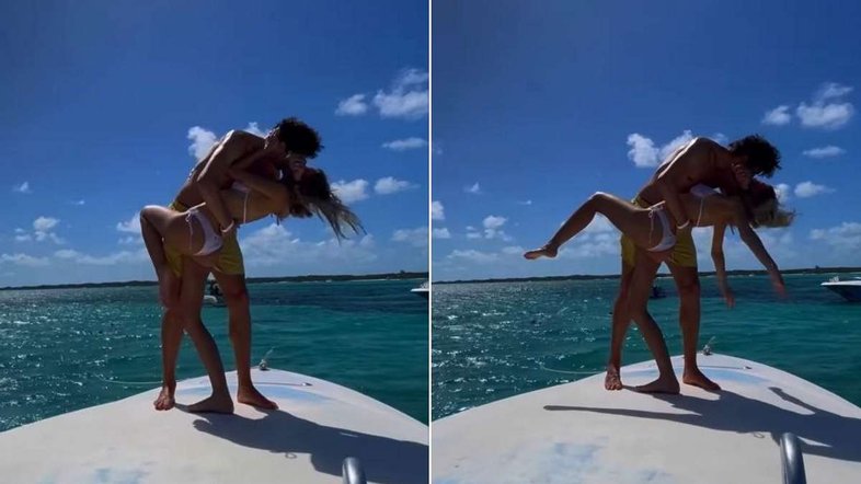 Carol Dias comemora aniversário em barco acompanhada de Kaká: 'Super feliz e grata'
