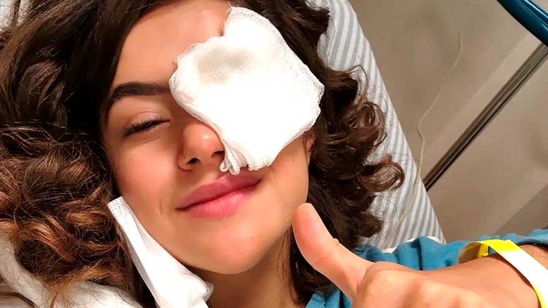 Maisa Silva surge com gaze no olho e preocupa fãs: 'Terceira vez'