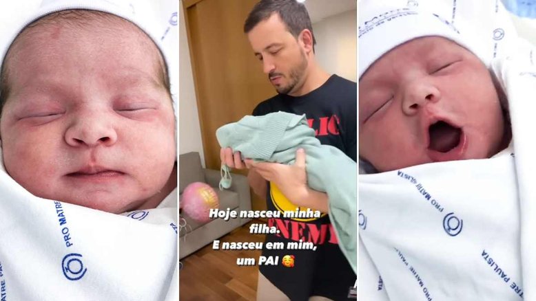 Nasce Nara, primeira filha do humorista e apresentador Rafael Cortez