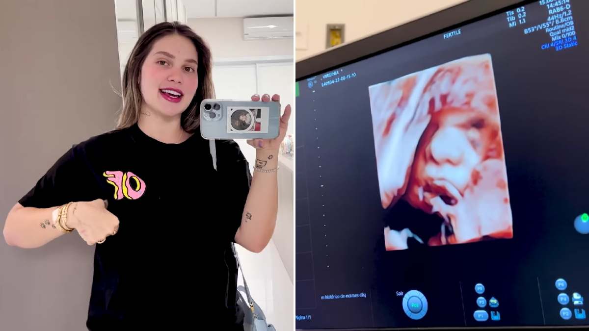 Virginia Fonseca faz ultrassom 3D e se surpreende com semelhança entre as filhas