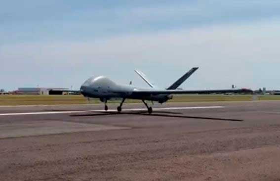Drone RQ-900 da FAB realiza primeiro voo de traslado