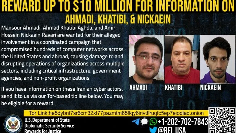 Irã condena o indiciamento de três iranianos acusados de ciberataques nos EUA