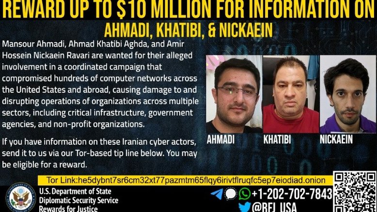 Irã condena o indiciamento de três iranianos acusados de ciberataques nos EUA