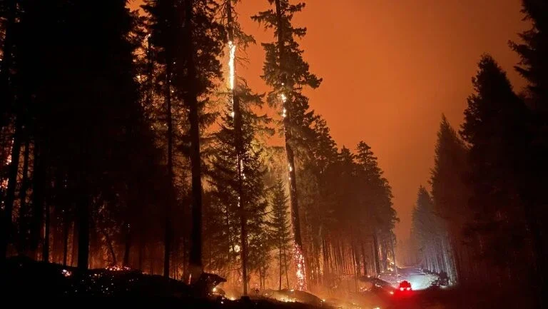 Grande incêndio florestal continua seu avanço em Oregon, nos EUA