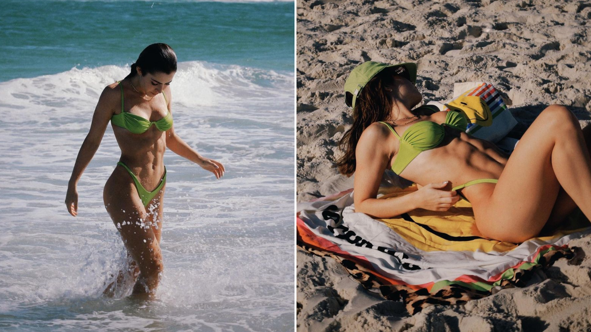 Jade Picon exibe tanquinho em dia de sol na praia: 'Onde eu me sinto melhor'