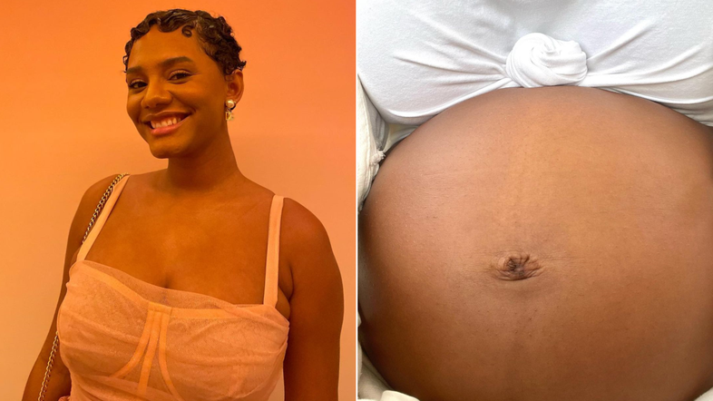 Grávida de meses Jéssica Ellen mostra barrigão: 'Dentro de mim tem dois corações'