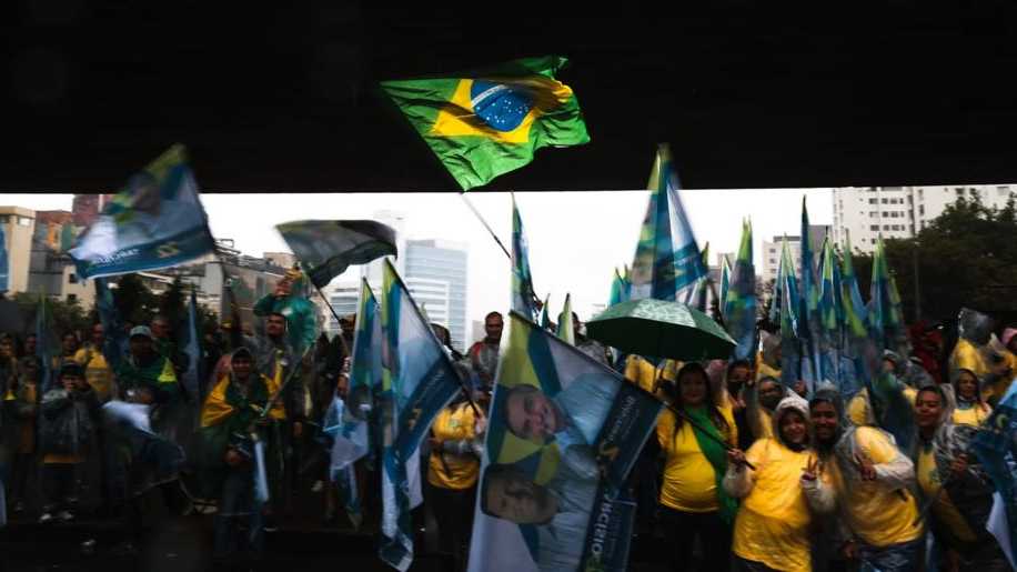 Manifestantes pró-Bolsonaro no Sete de Setembro na Paulista