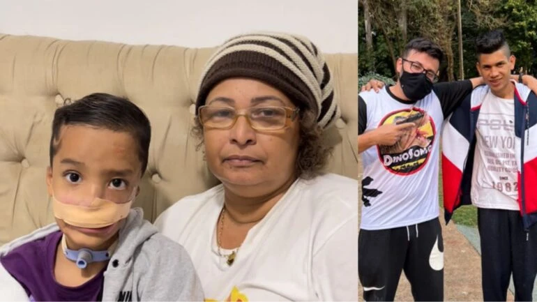 Influencer DinoSonso ajuda menino de 5 anos a realizar reconstrução facial após ataque de pitbull