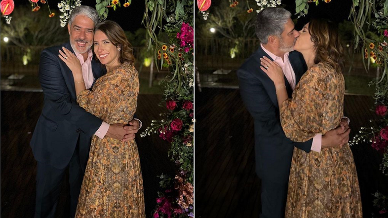 Natasha Dantas comemora 4 anos de casada com William Bonner: 'Como eu amo nós dois'