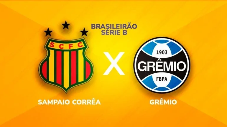 Sampaio Correa x Grêmio, onde assitir, escalações e informações do jogo pela Série B