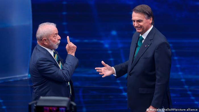 Lula e Bolsonaro no Debate da Band