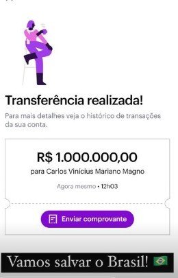 Influencer arrecada R$ 1 milhão no Instagram para Bolsonaro: ‘Meta é R$ 100 mi’, diz Carlos Magno