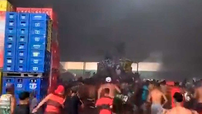 Vídeo mostra saques e confusão durante incêndio do Ceasa-RJ