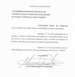 Após Garcia e PSDB apoiarem Bolsonaro, Alexandre Frota deixa PSDB e conversa com PT