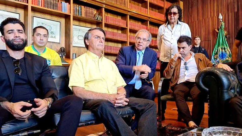 Gusttavo Lima, Bolsonaro, Paulo Guedes, Zezé di Camargo