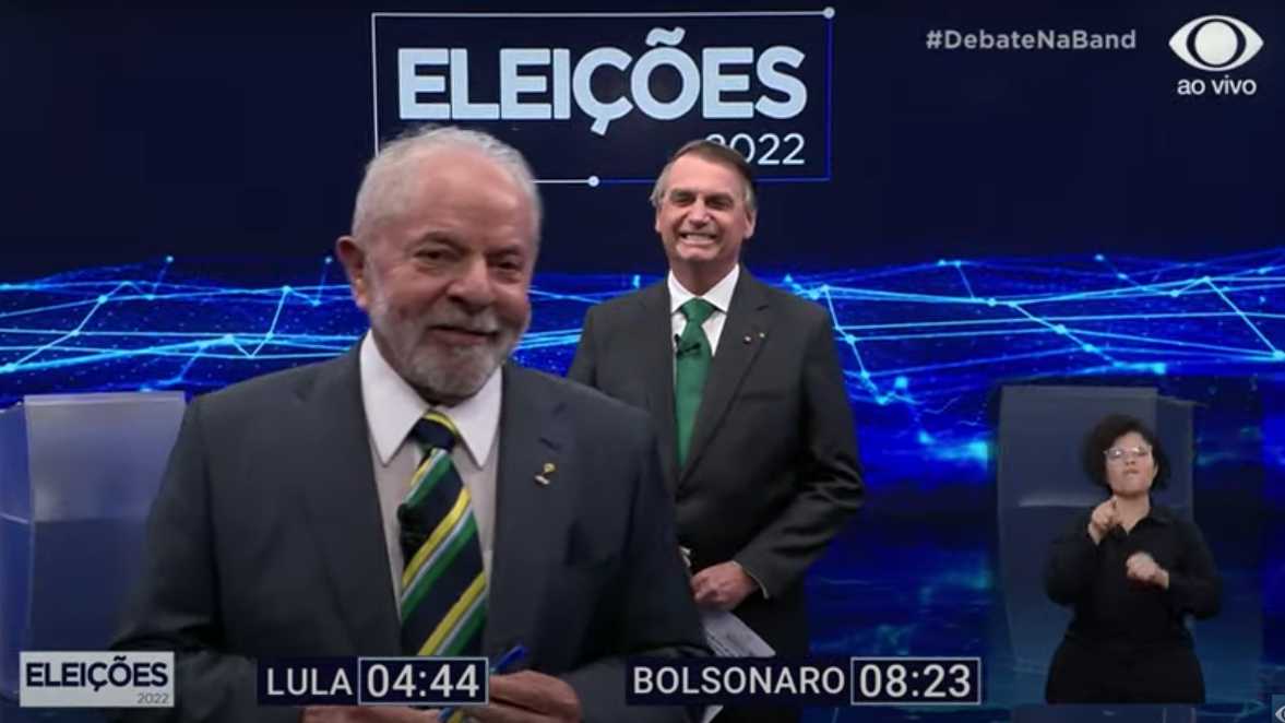 Lula e Bolsonaro riem no Debate da Band