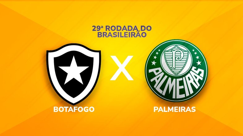 Botafogo x Palmeiras, onde assitir, escalações e informações do jogo pelo Brasileirão