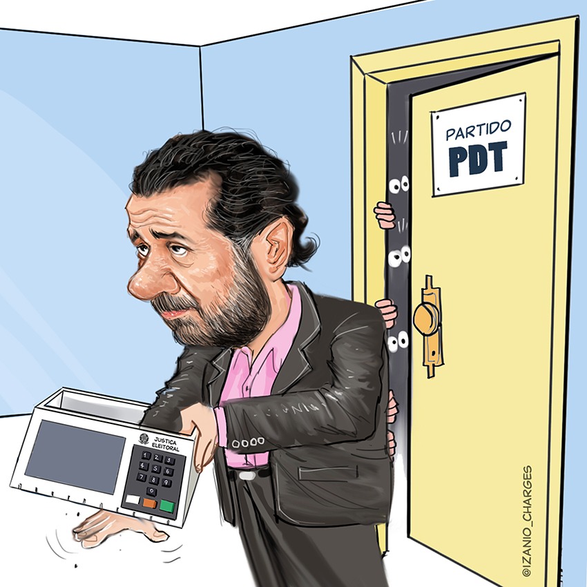 charge de Carlos Lupi, presidente do PDT