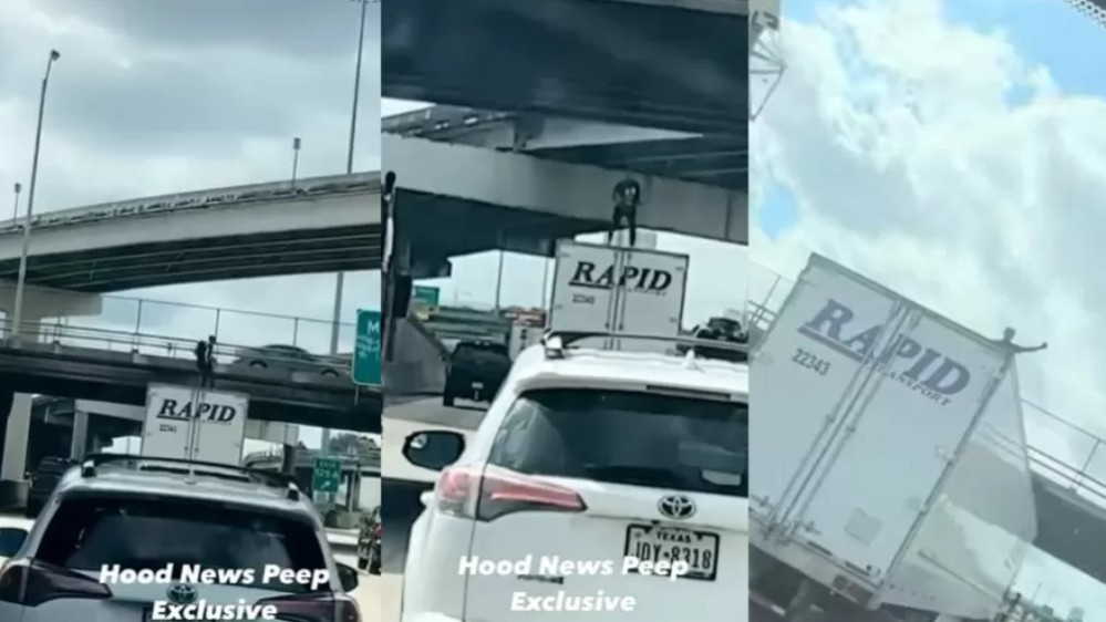 EUA: Homem dança no teto de caminhão, não vê ponte e morre