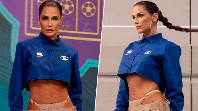 Repórter da Globo critica roupa de Deborah Secco em programa da Copa: "Pra quê?"