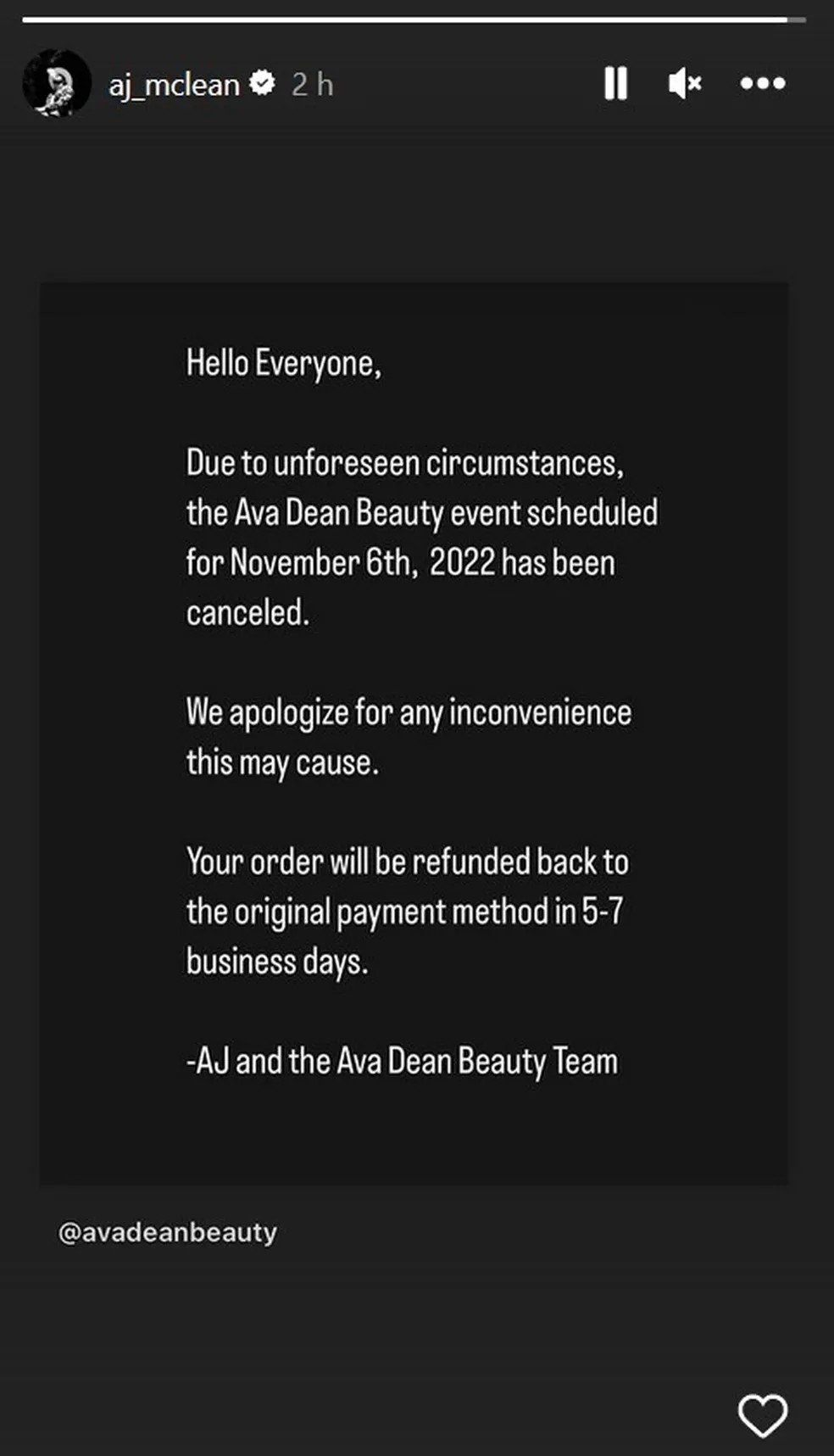 AJ McLean, do Backstreet Boys, cancela evento após morte de Aaron Carter 4 AJ McLean, do Backstreet Boys, cancela evento após morte de Aaron Carter