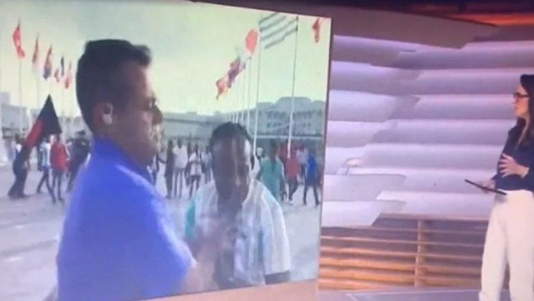 Repórter da Globo gera polêmica ao empurrar homem no Catar; veja vídeo