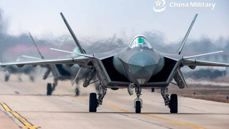 Chengdu J-20. Foto: Reprodução Twitter