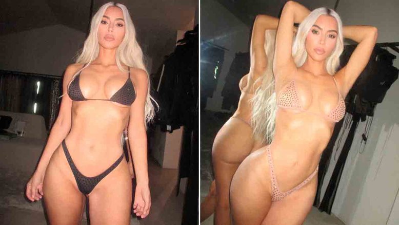 Kim Kardashian 'quebra' a internet em sequência de fotos de biquíni