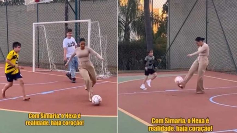 Simaria impressiona fãs com habilidade ao jogar futebol de salto