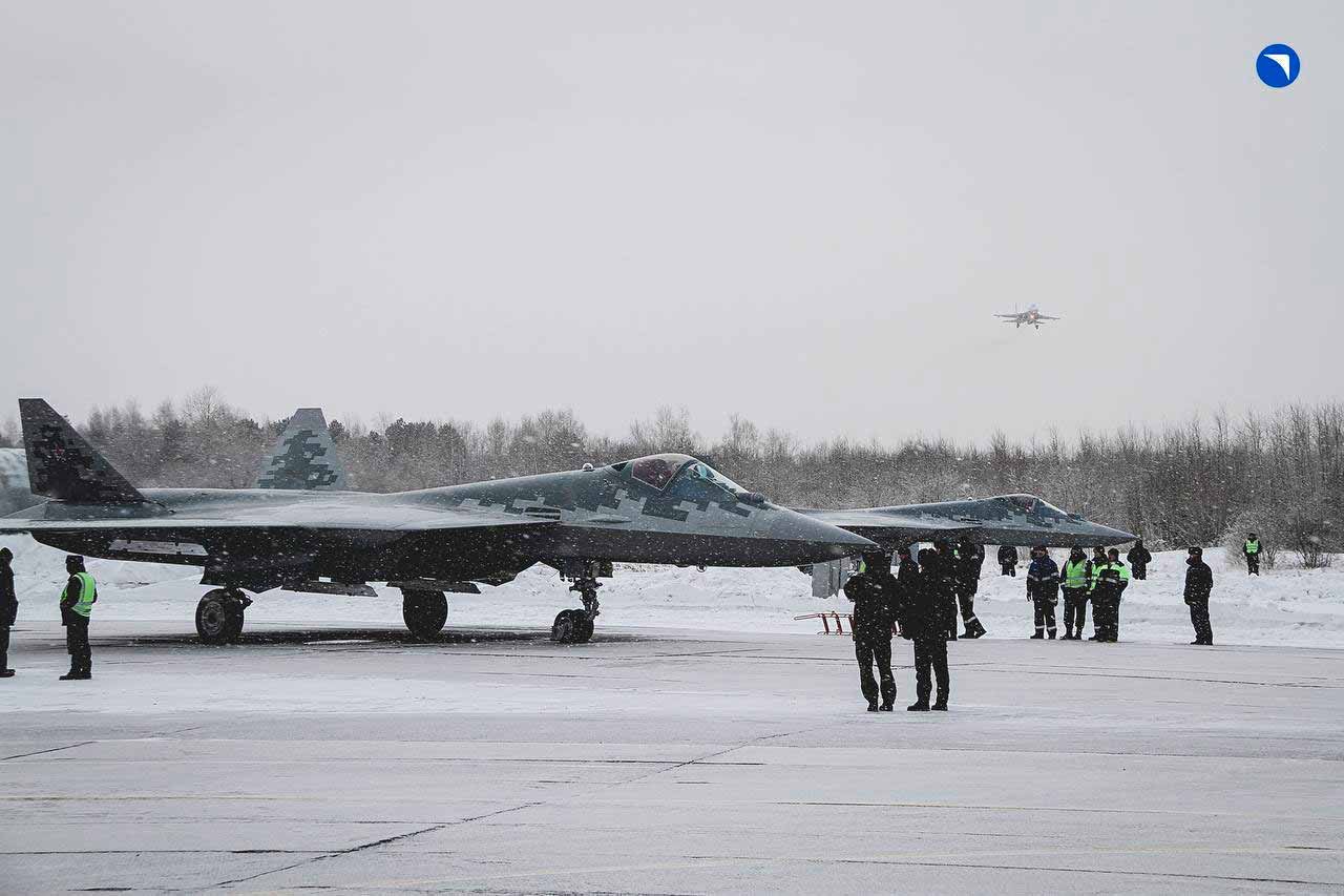 VÍDEO: Fabricante russo entrega novas unidades do caça Su-57 de quinta geração 4 Sukhoi Su-57. Foto: Reprodução Twitter