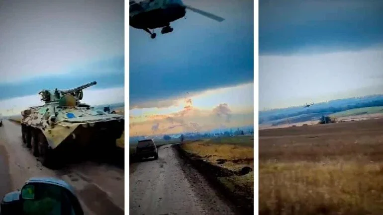 Vídeo mostra ataque de helicópteros em Bakhmut, a frente com mais combates na Ucrânia
