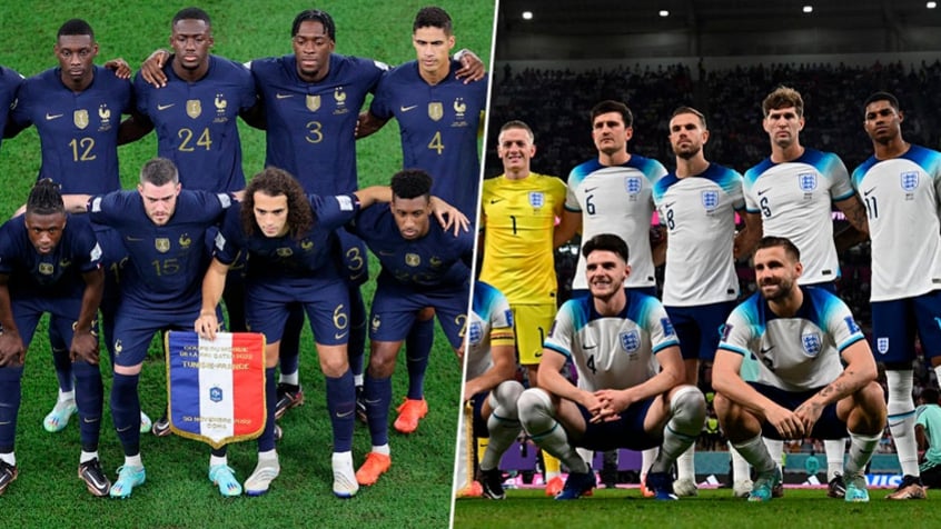Inglaterra e França fazem duelo entre as seleções mais disciplinadas da Copa do Mundo