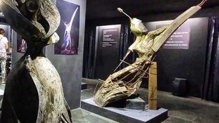As peças de Z'figueiredo como se encontram hoje, depois da vandalização