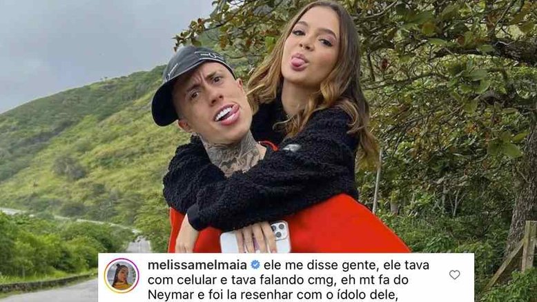 Mel Maia desabafa após namorado ir a festa de Neymar: 'Energia negativa'