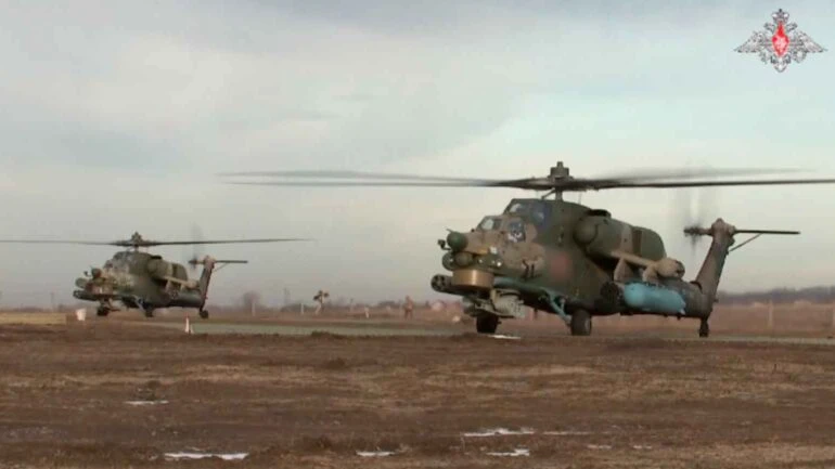 VÍDEO mostra o ataque devastador dos helicópteros Mi-28 e Mi-35 da Rússia. Foto: Reprodução
