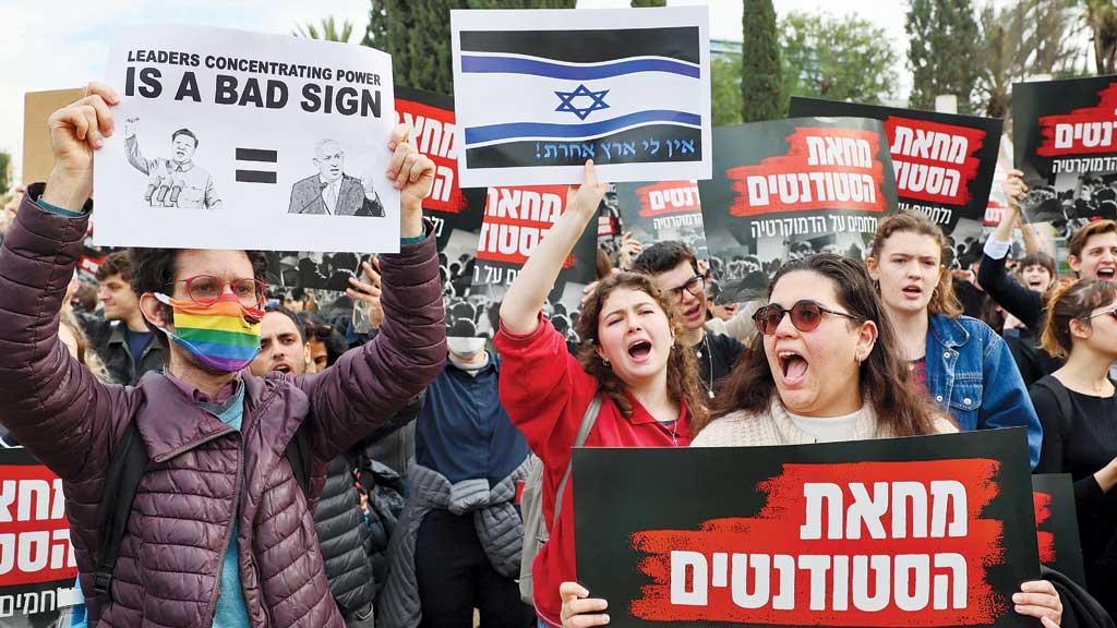 A democracia corre riscos em Israel; Benjamin Netanyahu tenta enfraquecer a Justiça