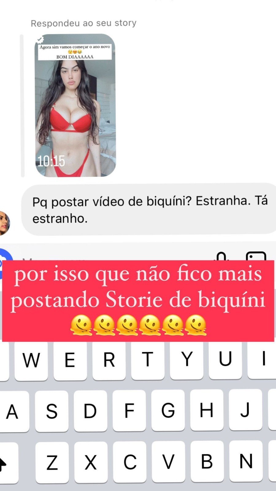 Drielly Drudi revela que evita postar fotos de biquíni por causa de ataques: 'Pela minha saúde mental'