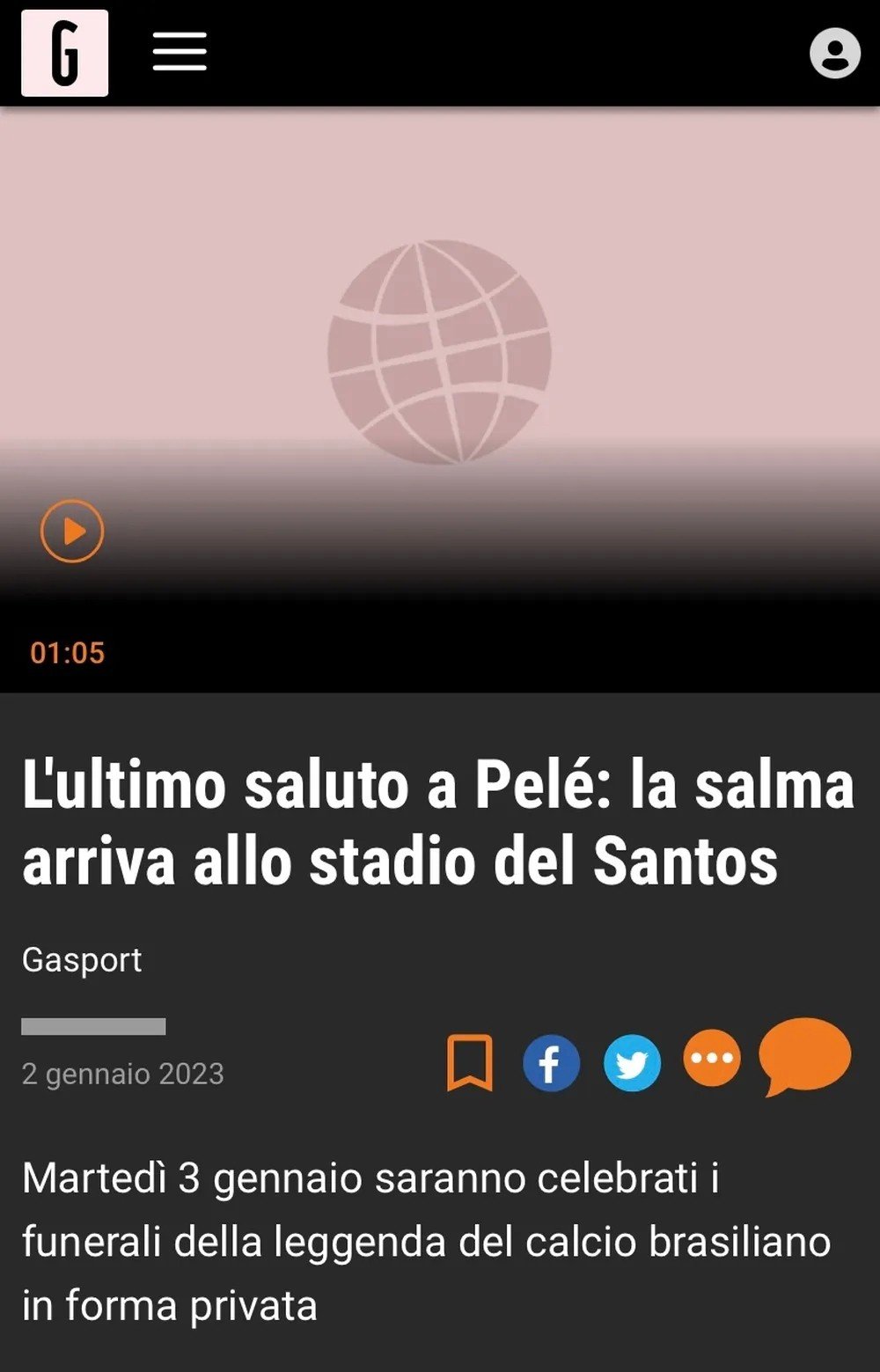 Imprensa internacional repercute o velório de Pelé na Vila Belmiro