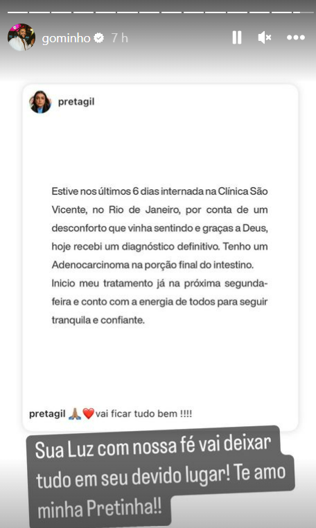Após ser diagnosticada com câncer, Preta Gil recebe apoio de amigos e familiares 8 Após ser diagnosticada com câncer, Preta Gil recebe apoio de amigos e familiares