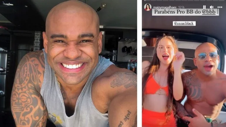 BBB23: Cezar Black revela que tem affair fora da casa e ela o parabeniza com vídeo do casal; assista