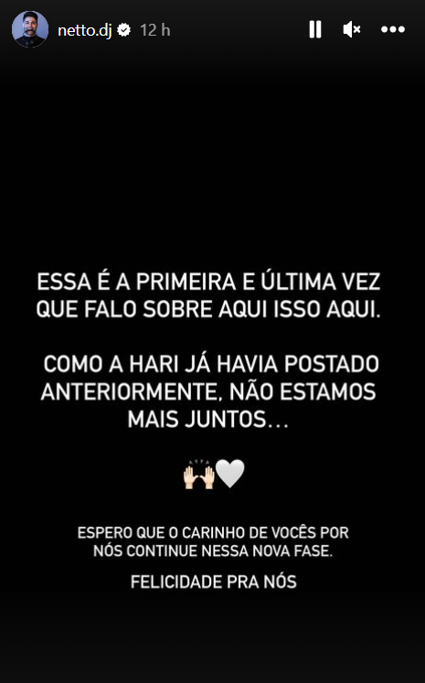 DJ Netto confirma fim de relacionamento com Hariany Almeida 10 DJ Netto confirma fim de relacionamento com Hariany Almeida
