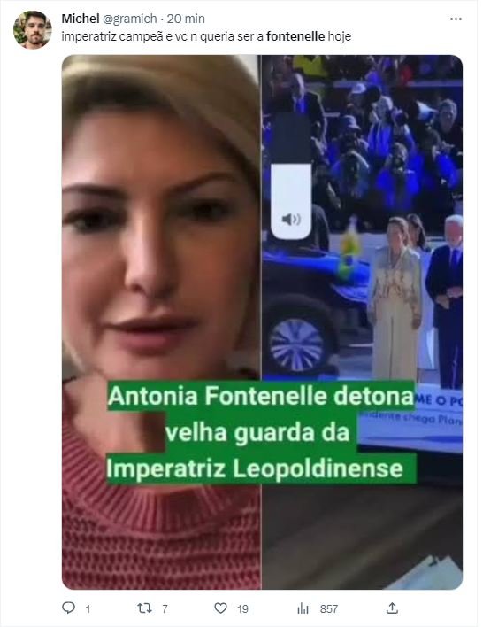 Imperatriz campeã: Desdém de Fontenelle com Janja e com escola de samba causa piadas na internet; entenda